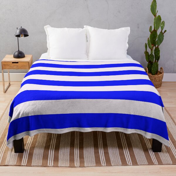 Item preview, Electric Blue and White Stripes designed and sold by SouthPrint.
