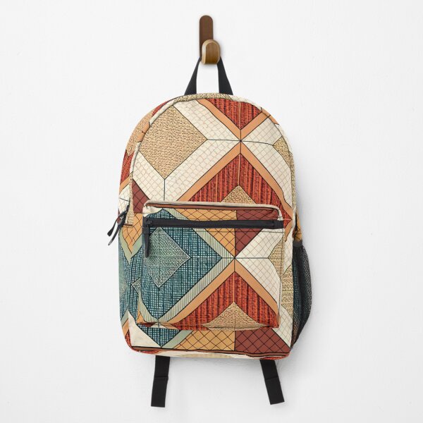Item preview, Geometric Patchwork Quilt Pattern – Diamond Block Design in Earthy Tones designed and sold by aminz4.