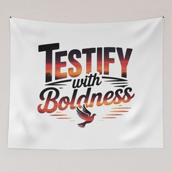 Item preview, Testify with Boldness Christian Dove Faith designed and sold by Bliss Find And Design.