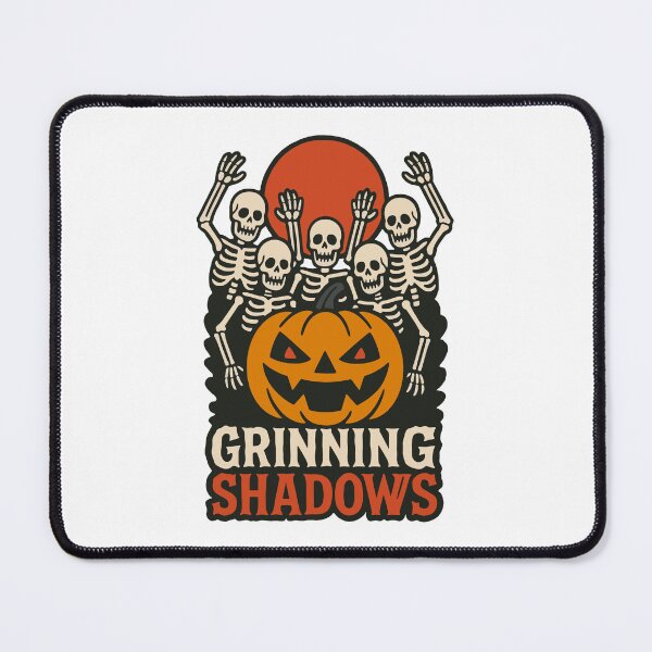 Item preview, Grinning Shadows Halloween Pumpkin & Skeletons designed and sold by SnappyPNG.