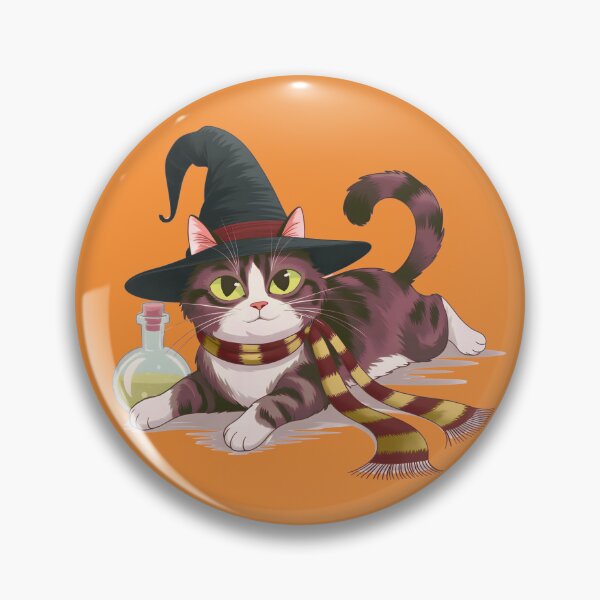 Item preview, Cat the brave - wizard and witch familiar designed and sold by MrHide.
