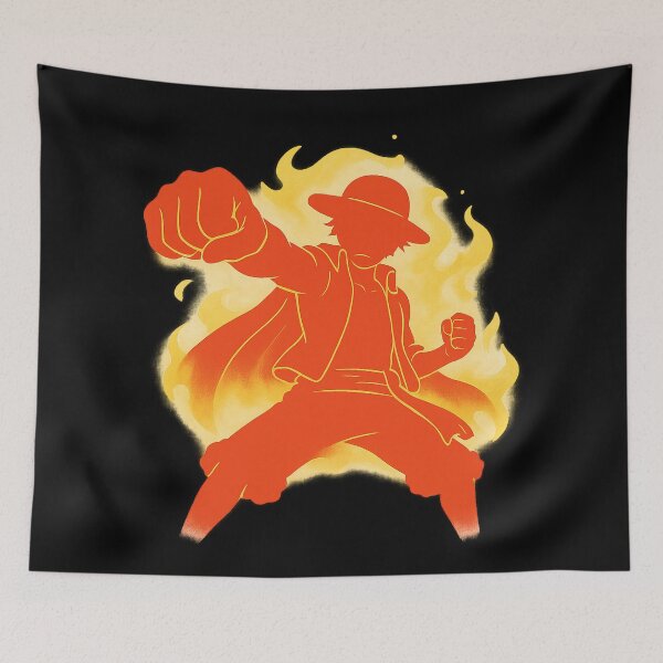 Item preview, Luffy on Fire – Epic Anime Silhouette designed and sold by FXFandomFactory.