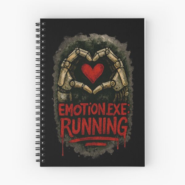 Item preview, Emotion.exe: Robotic Heart in a Cyberpunk World – Futuristic Watercolor Art designed and sold by Psycho-Crazy.