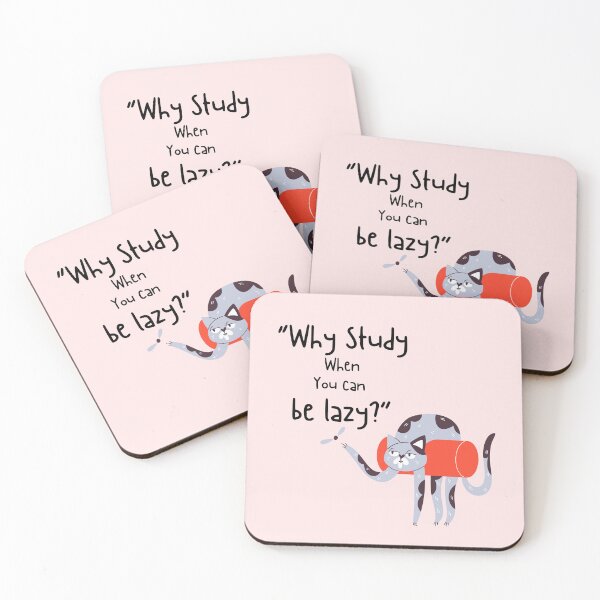 Item preview, Why Study When You Can Be Lazy Cat designed and sold by RosalinesEyes.