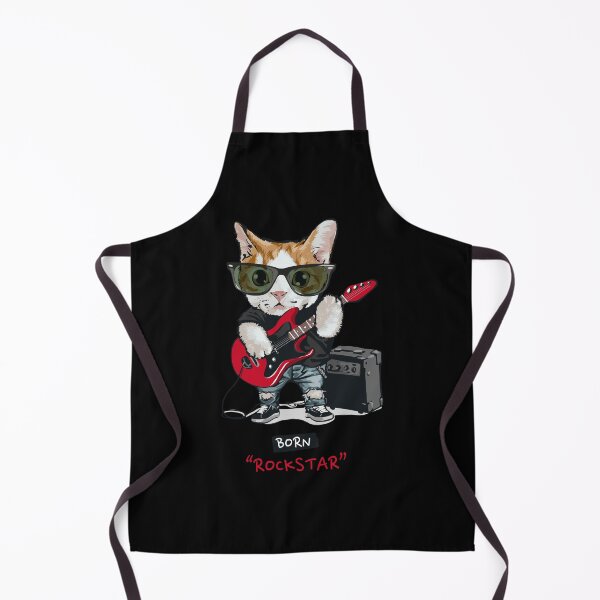 Item preview, Kitten with rock metal guitar designed and sold by Joncasmiart.