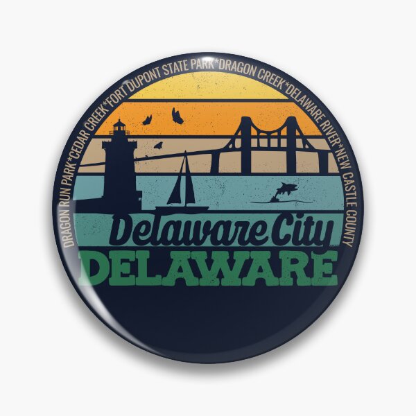 Item preview, Delaware City Delaware Retro Sunset Local Pride Logo  designed and sold by CRHPOD20.