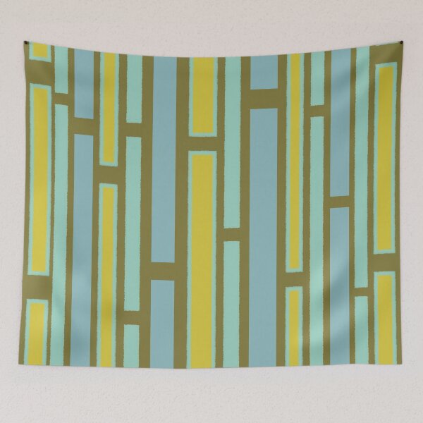 Item preview, Geometric Portal 1 in Chartreuse Olive Blue designed and sold by kierkegaard.