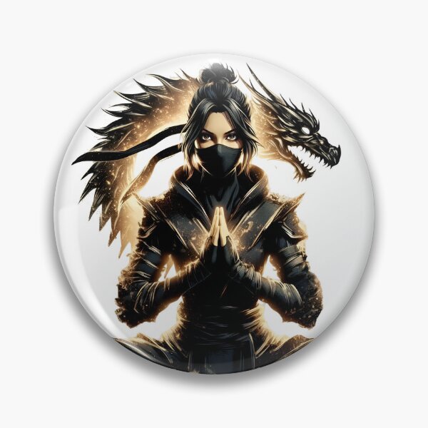 Item preview, Epic Spiritual Ninja  Warrior Design – Dragon Spirit Summoning Meditation Pose designed and sold by Lag-Threads.