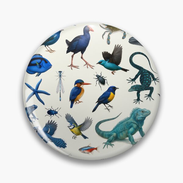 Item preview, Wild World in Blue Retro Illustration Wildlife Chart designed and sold by kakarikihill.