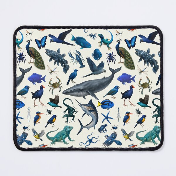Item preview, Wild World in Blue Retro Illustration Wildlife Chart designed and sold by kakarikihill.