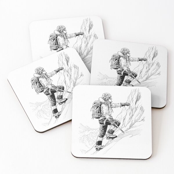 Item preview, Lady Mountain Climber Pencil Sketch designed and sold by IceEdgeStudio.