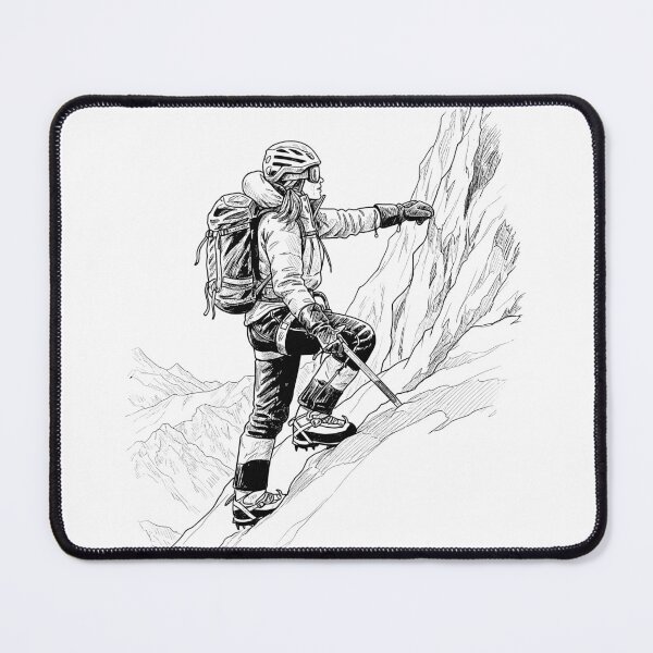 Item preview, Lady Mountain Climber Pencil Sketch designed and sold by IceEdgeStudio.