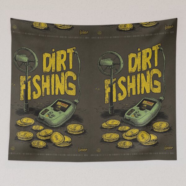 Item preview, Dirt fishing equipment is laid out and ready for action. designed and sold by Piotrek0001.
