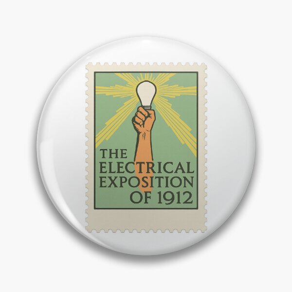 Item preview, electrical exposition of 1912 - vintage stamp design designed and sold by BashPIXIE.