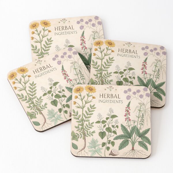 Item preview, Vintage Herbal Botanical Illustration – Medicinal Plants Artwork designed and sold by TrendThreadsfor.