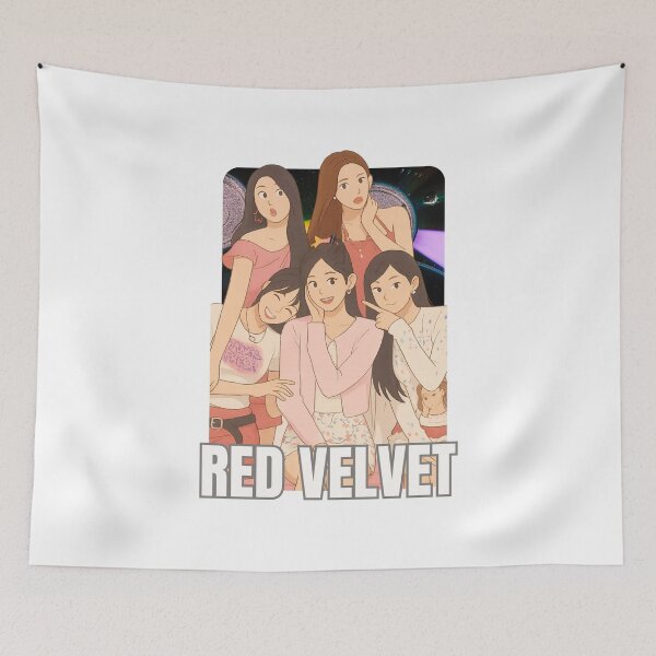 Item preview, Red Velvet Name Cartoon Illustration Group Members Kpop Collage Design designed and sold by HELL0WBELLO.