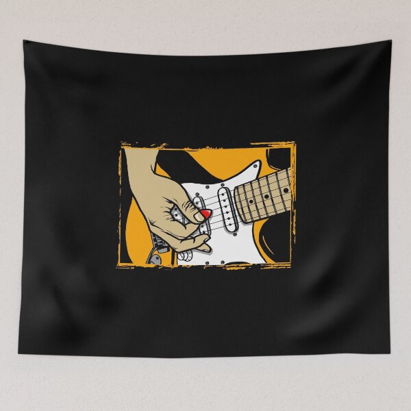 Item preview, Playing rock metal guitar with a pick designed and sold by Joncasmiart.