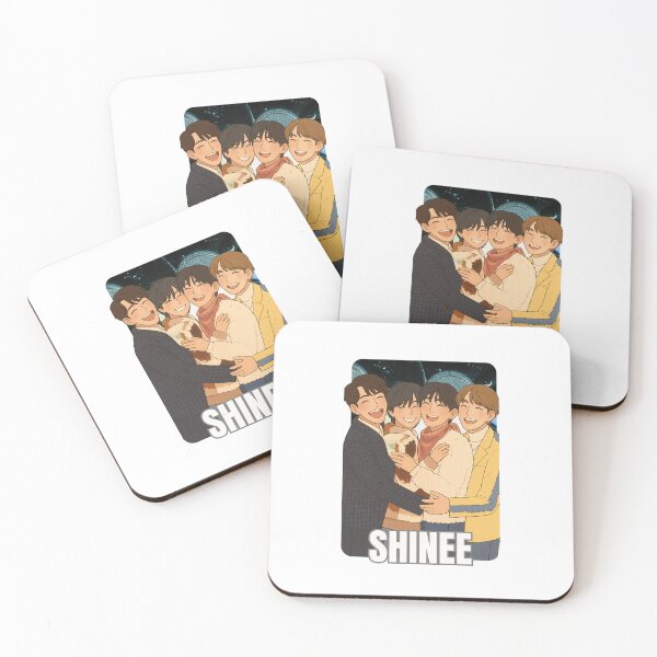 Item preview, SHINee Name Cartoon Illustration Group Members Kpop Collage Design designed and sold by HELL0WBELLO.