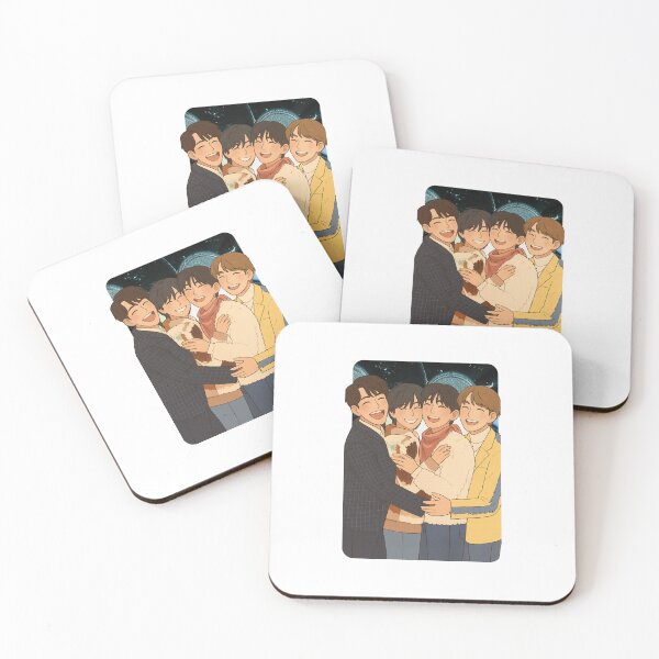Item preview, SHINee Cartoon Illustration Group Members Kpop Collage Design designed and sold by HELL0WBELLO.
