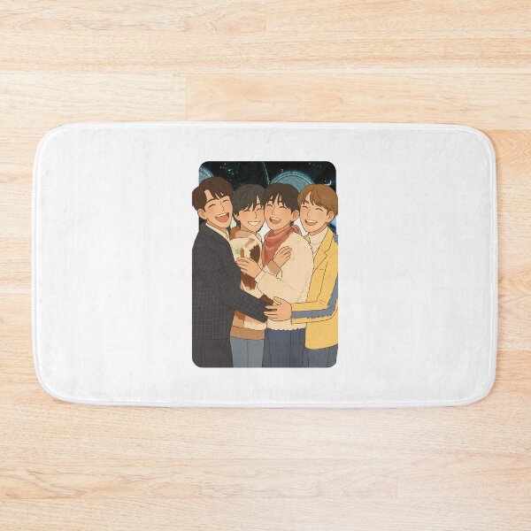 Item preview, SHINee Cartoon Illustration Group Members Kpop Collage Design designed and sold by HELL0WBELLO.