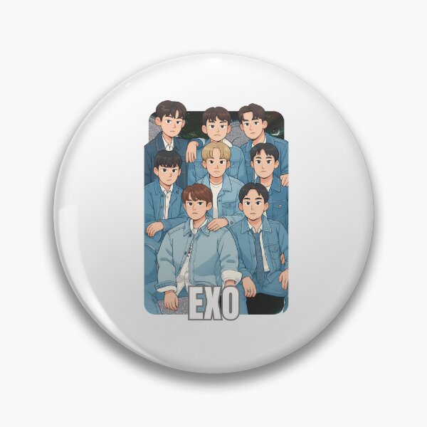 Item preview, EXO Name Cartoon Illustration Group Members Kpop Collage Design designed and sold by HELL0WBELLO.