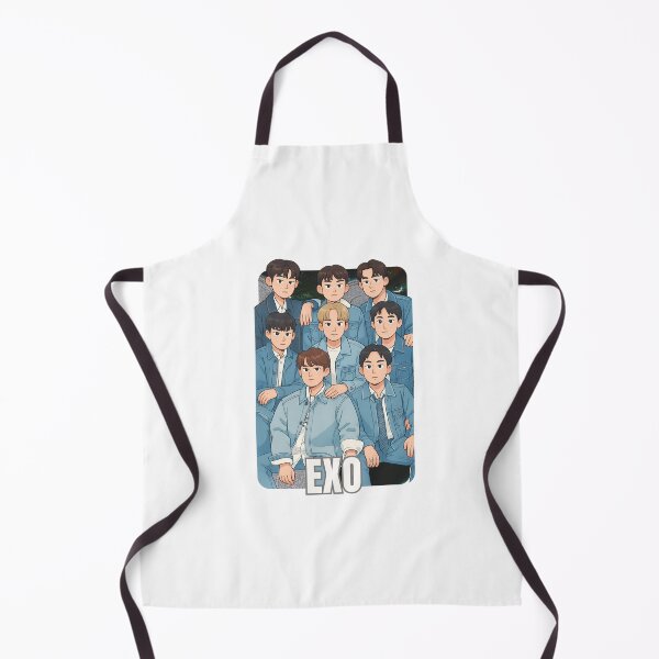Item preview, EXO Name Cartoon Illustration Group Members Kpop Collage Design designed and sold by HELL0WBELLO.