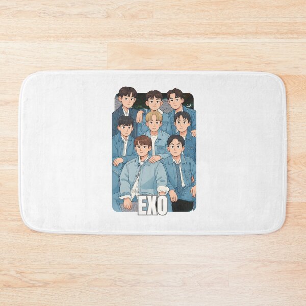 Item preview, EXO Name Cartoon Illustration Group Members Kpop Collage Design designed and sold by HELL0WBELLO.