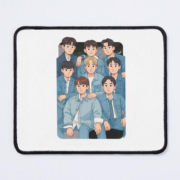 Item preview, EXO Cartoon Illustration Group Members Kpop Collage Design designed and sold by HELL0WBELLO.