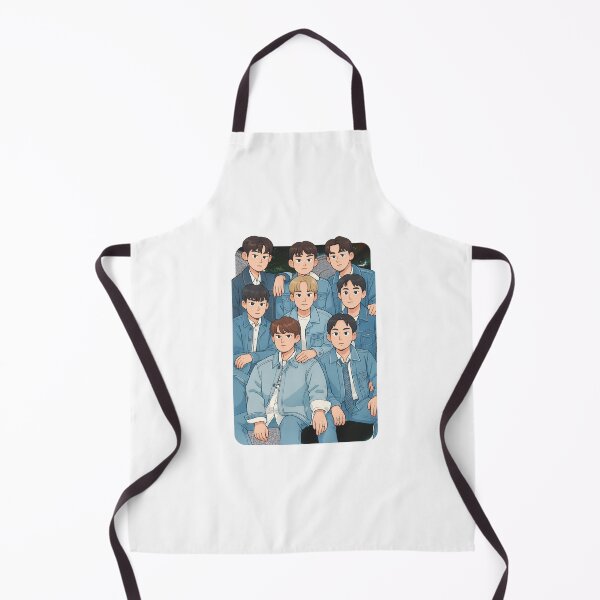 Item preview, EXO Cartoon Illustration Group Members Kpop Collage Design designed and sold by HELL0WBELLO.