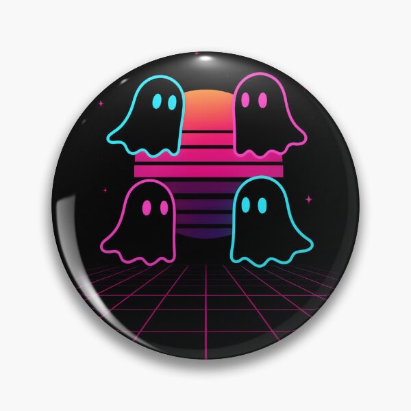 Artikelvorschau, Synthwave Ghosts – Retro 80er Halloween Vibes entworfen und verkauft von PrintNThreads.