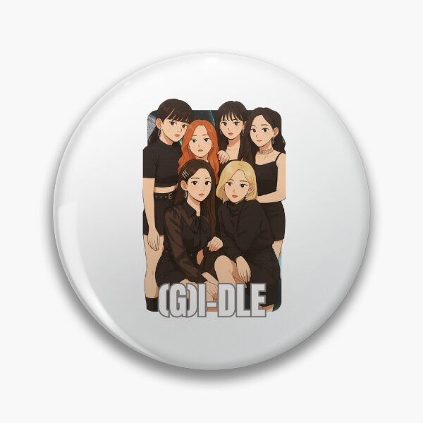 Item preview, I-dle Name Cartoon Illustration Group Members Kpop Collage Design designed and sold by HELL0WBELLO.