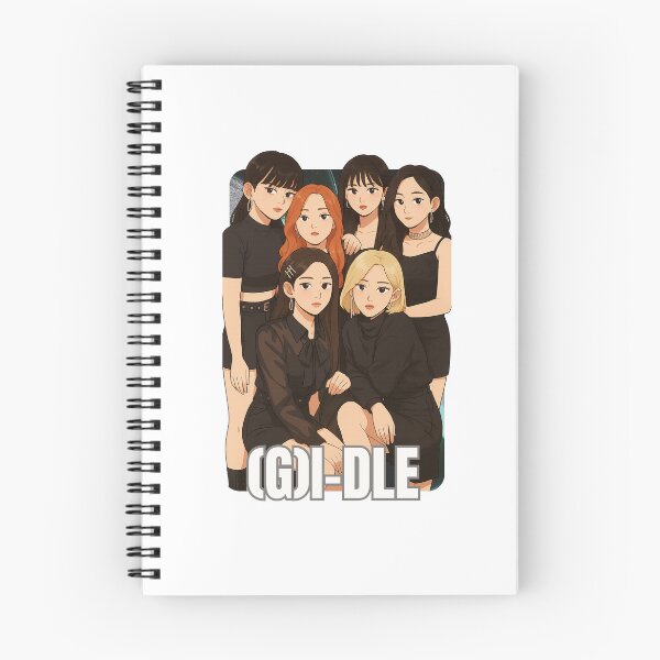 Item preview, I-dle Name Cartoon Illustration Group Members Kpop Collage Design designed and sold by HELL0WBELLO.