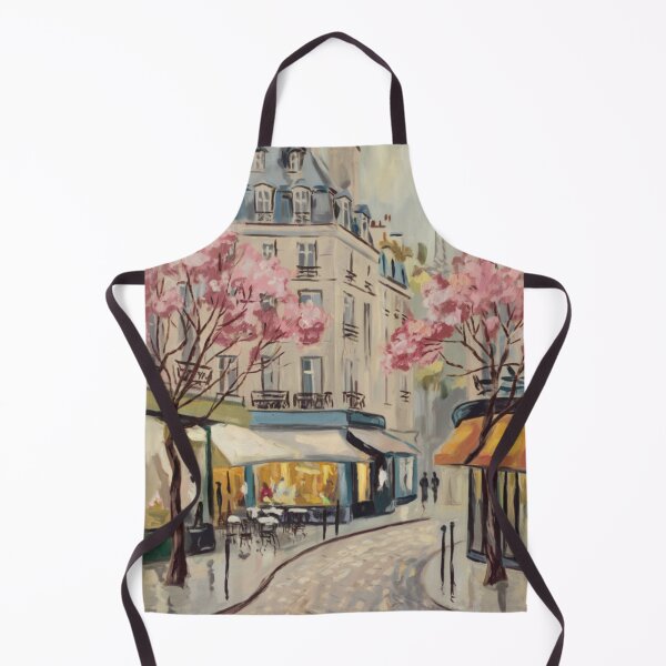 Item preview, Paris Café Scene | Cobblestone Street with French Landmark View designed and sold by CARRAANN.
