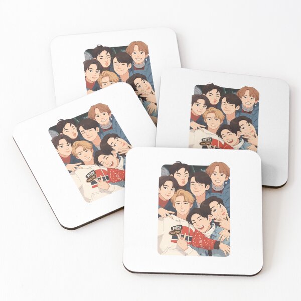 Item preview, GOT7 Cartoon Illustration Group Members Kpop Collage Design designed and sold by HELL0WBELLO.