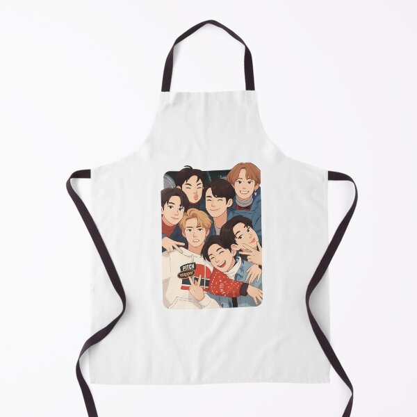 Item preview, GOT7 Cartoon Illustration Group Members Kpop Collage Design designed and sold by HELL0WBELLO.