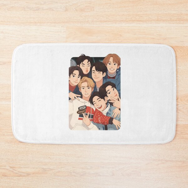 Item preview, GOT7 Cartoon Illustration Group Members Kpop Collage Design designed and sold by HELL0WBELLO.