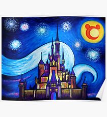Starry Night Over The Castle Poster