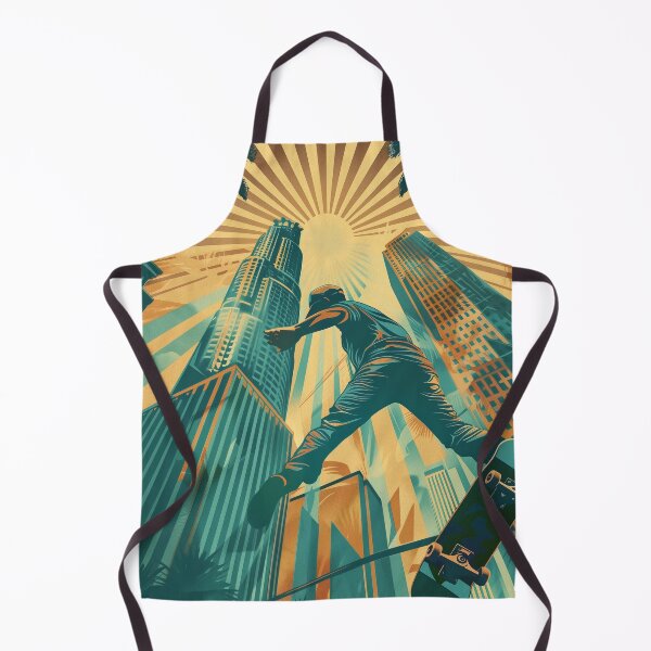 Item preview, Sunburst Kickflip Over Downtown designed and sold by ArgentoArt.