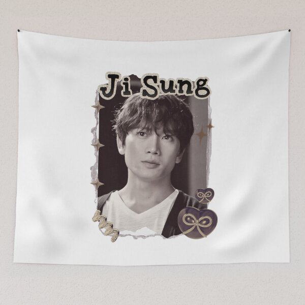 Item preview, Ji Sung Korean Actor K-Drama Scrapbook Collage Cozy Y2K Vintage Design designed and sold by HELL0WBELLO.