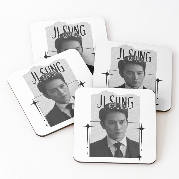 Item preview, Ji Sung Korean Actor K-Drama Scrapbook Collage Cozy Y2K Vintage Design designed and sold by HELL0WBELLO.