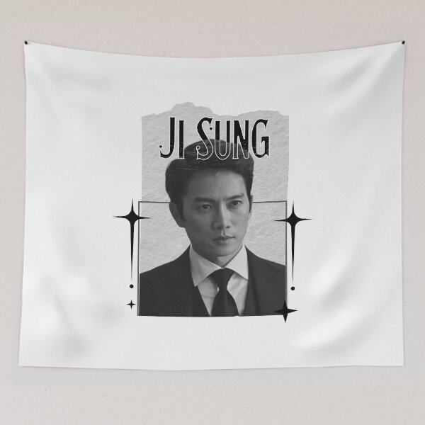 Item preview, Ji Sung Korean Actor K-Drama Scrapbook Collage Cozy Y2K Vintage Design designed and sold by HELL0WBELLO.