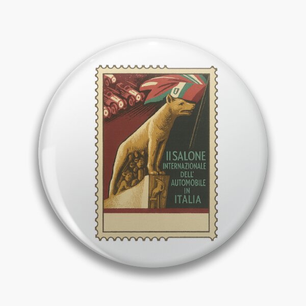 Item preview, italian automobile exposition - vintage stamp design  designed and sold by BashPIXIE.