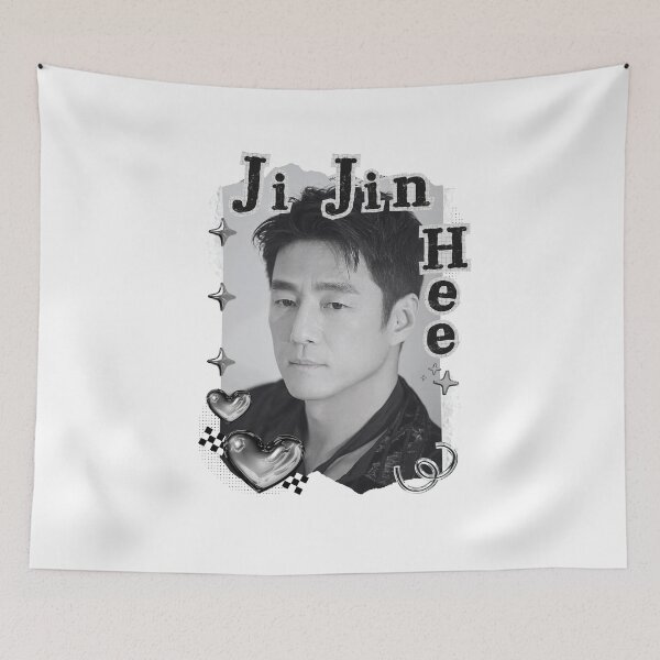 Item preview, Ji Jin-hee Korean Actor Kdrama Black and White Collage Digital Art Portrait designed and sold by AJUNICE STUDIO.