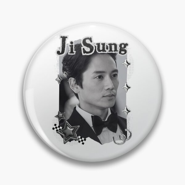 Item preview, Ji Sung Korean Actor Kdrama Black and White Collage Digital Art Portrait designed and sold by AJUNICE STUDIO.