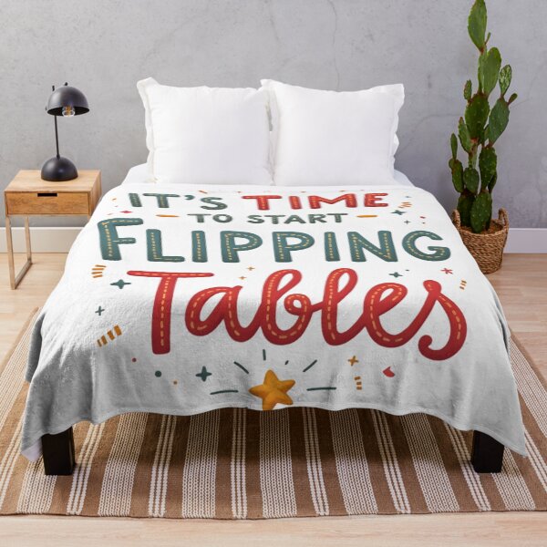 Item preview, Funny Quote It’s Time To Start Flipping Tables designed and sold by ArtDesignTp.