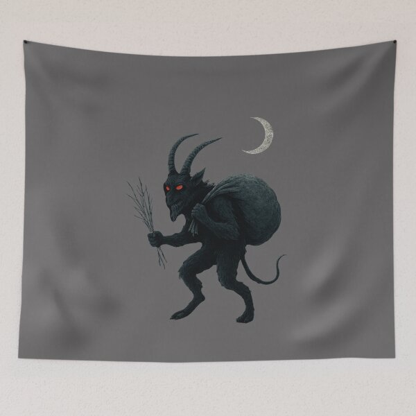 Item preview, Krampus Under the Moon – Gothic Christmas Art designed and sold by NoRestDesigns.
