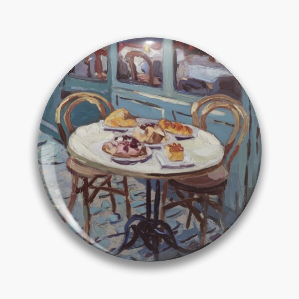 Item preview, Paris Café Table | Impressionist French Pastry Scene designed and sold by CARRAANN.