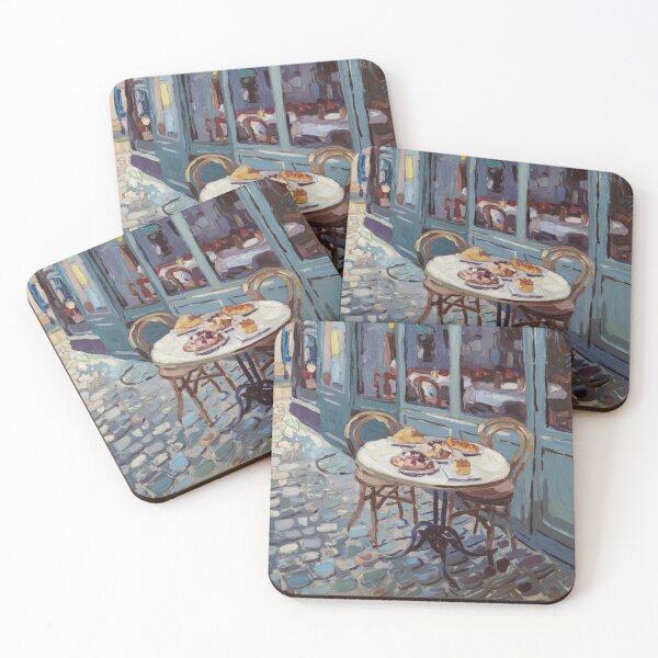 Item preview, Paris Café Table | Impressionist French Pastry Scene designed and sold by CARRAANN.