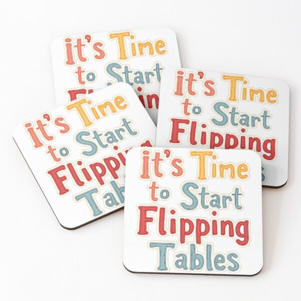 Item preview, Funny Quote It’s Time To Start Flipping Tables designed and sold by ArtDesignTp.