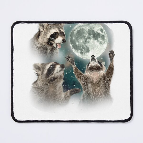 Item preview, Raccoon 3 Racoons Howling At Moon Funny Weird Cursed Magicmoon designed and sold by CallahanRe.